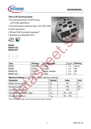 BA 892 H6327 datasheet  